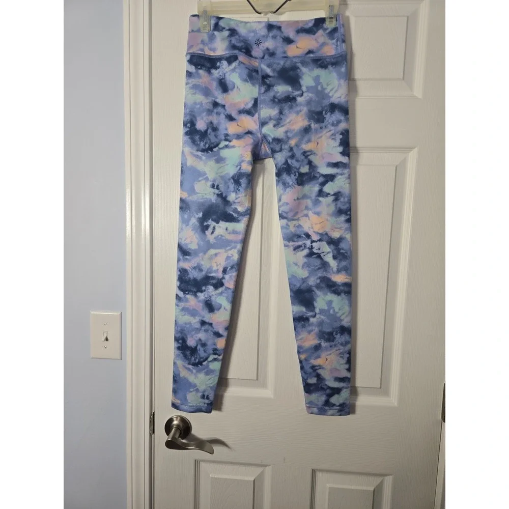 Athleta Girl High Rise Chit Chat Tight Leggings‎ in Blue Cloud Print Size 16/XXL
